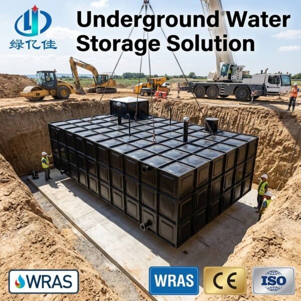 Galvanized Stainless Composite BDF Water Tank — bdf composite water tank — the tank in service on a working site