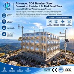 Bồn nước inox liên kết bu lông có giằng tăng cứng