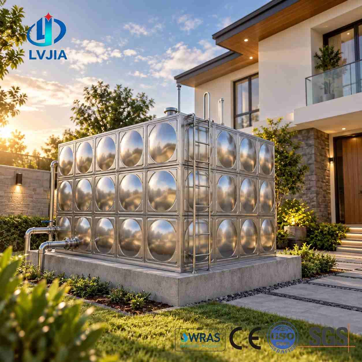 Bolted Stainless Steel Water Tank, Stiffened