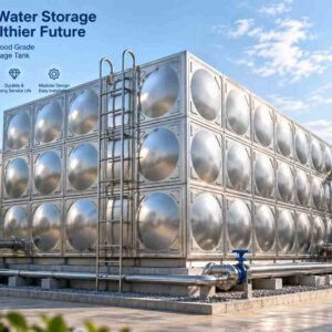 Food Grade Stainless Steel Tank, High Pressure — food grade stainless steel tank — full elevation of the assembled tank