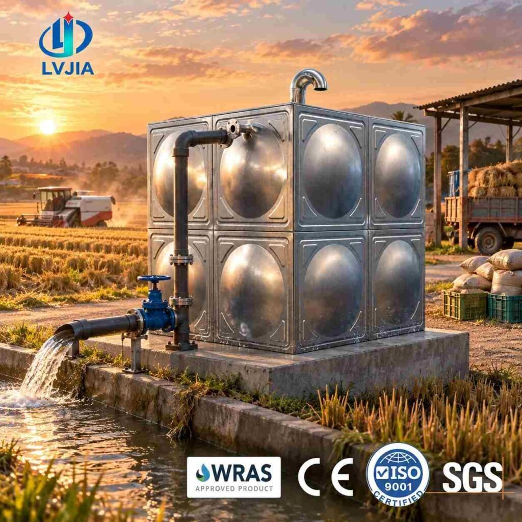 Stainless Steel Rainwater Tank, 15 m&sup3;