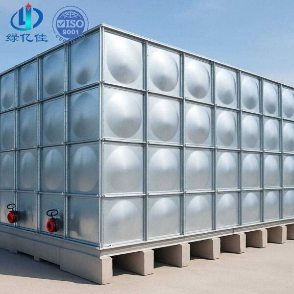Stainless Steel Irrigation Tank, Embossed 316L — stainless steel irrigation tank — inside the assembled tank before filling