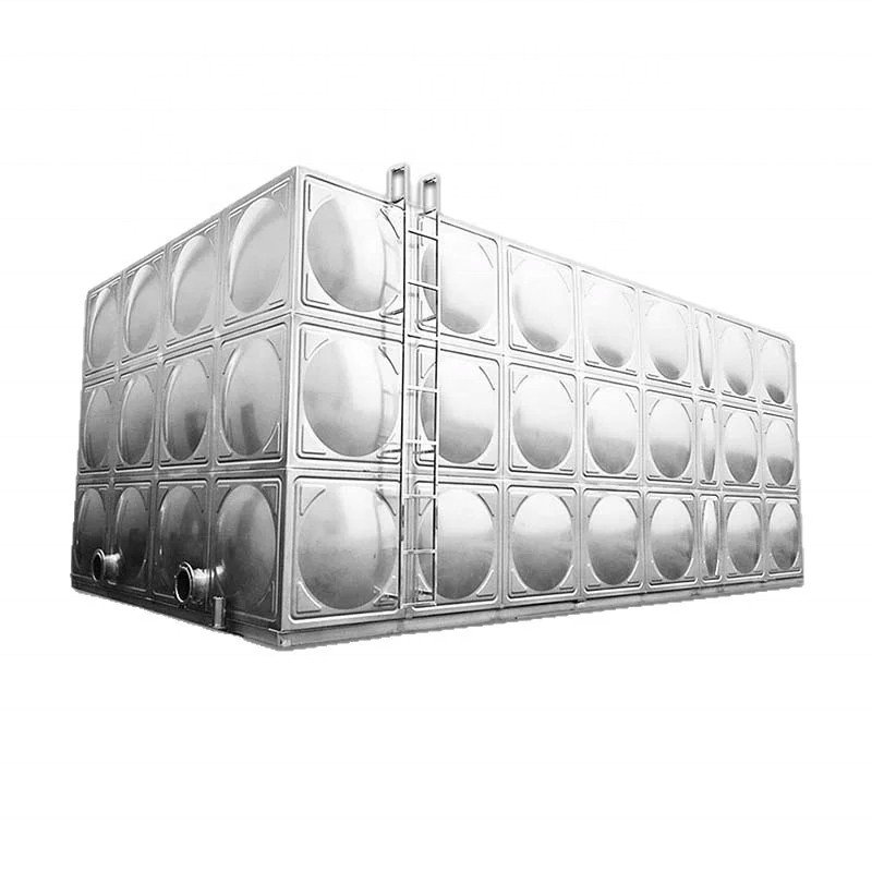 Compact 1 cubic meter 316L stainless steel water tank with ladder