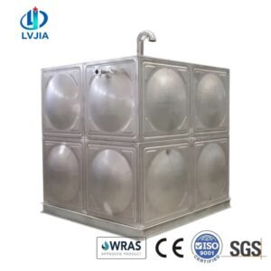 Stainless Steel Storage Tank, 200 m&sup3; — stainless steel storage tank — completed installation ready for commissioning